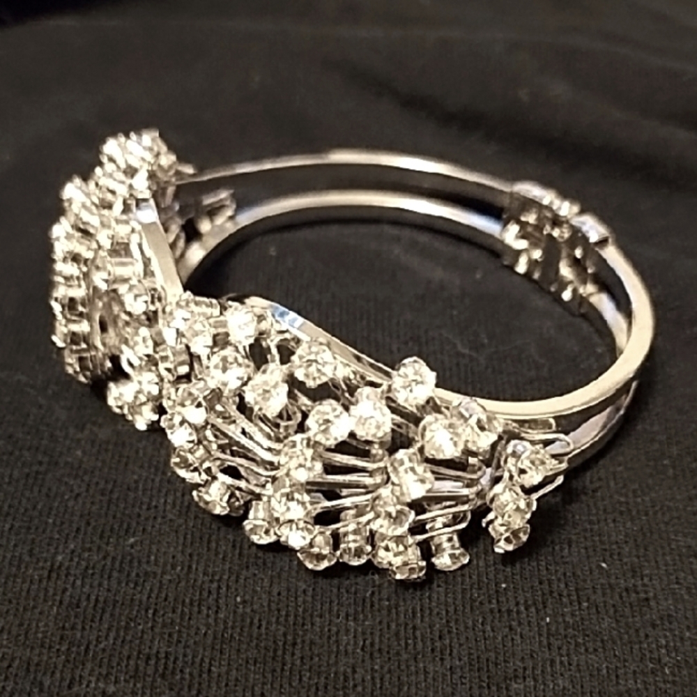 Vintage Julianna Rhinestone Clamp Bracelet